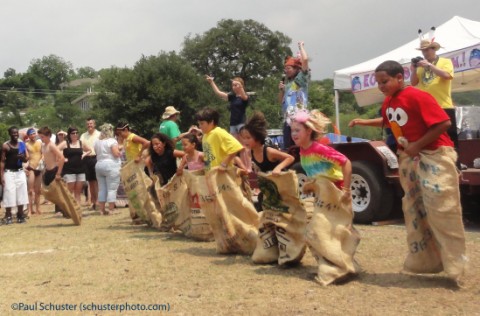 sack race at eeyore's birthday 2011 sack race at eeyore's birthday 2011