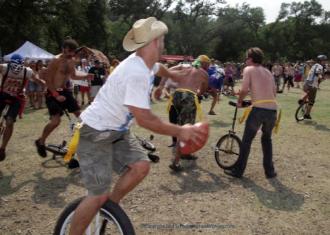 unicycle football cowboy unicycle football cowboy