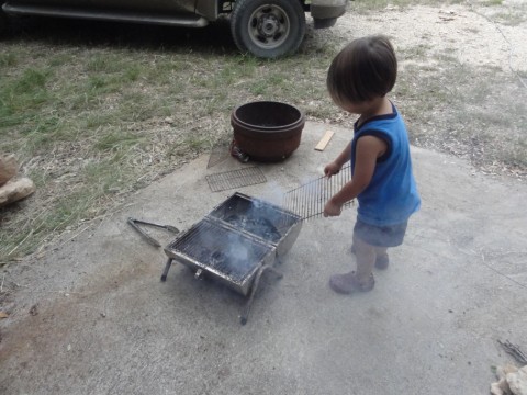 boy learns to work the grill boy learns to work the grill