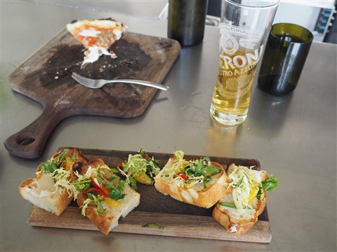 whipped lardo bruschetta