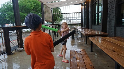 pinthouse pizza south lamar patio rainy day battle