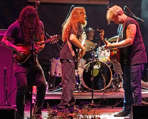 Eric McFadden, Carl Dufrene, Brady Blade Jr, Anders Osborne at old settlers 2017