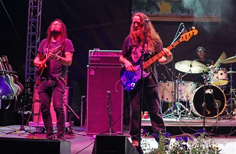 Eric McFadden mandolin, Carl Dufrene and Brady Blade drummer