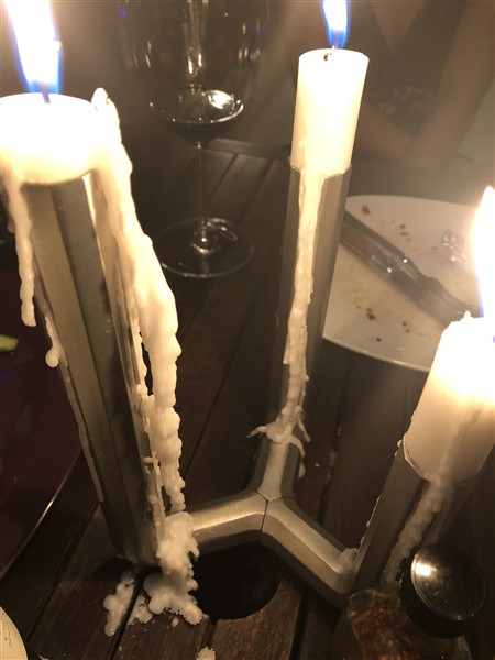 dripping candle wax