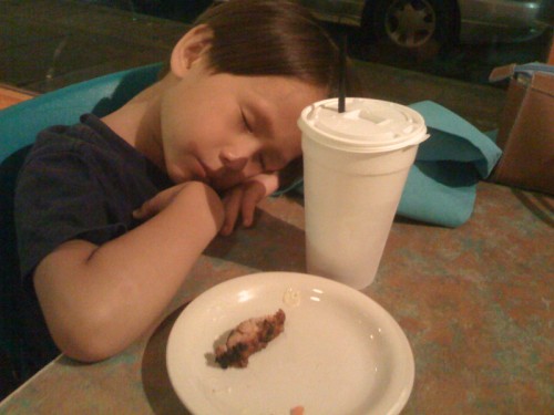 passed out cold