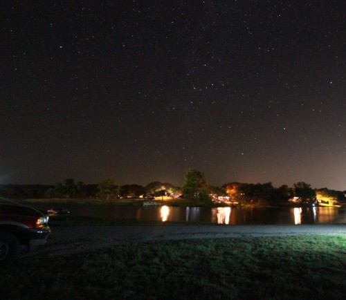 inks lake at night
