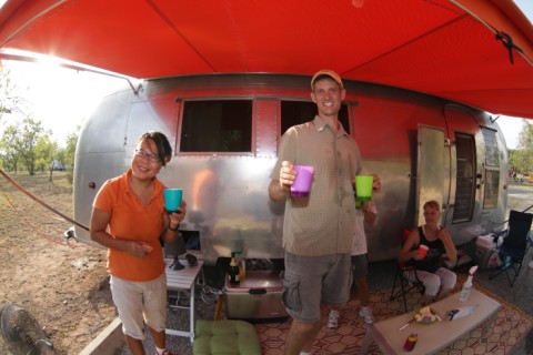 french 76's at the airstream garner state park