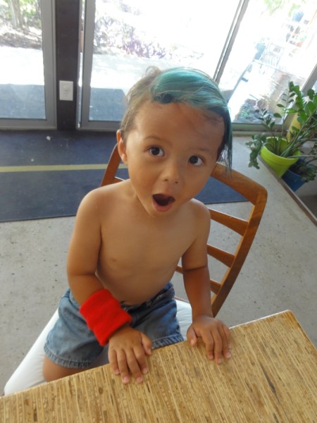 little boy blue splat hair color