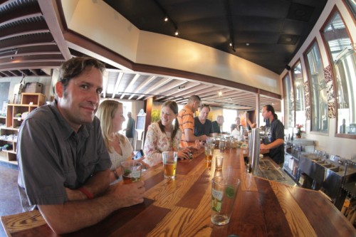 tasting the beer at thirsty planet