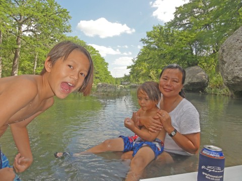 happy family in the blanco river happy family in the blanco river