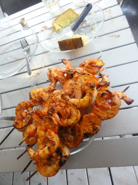 grilled shrimp on skewer grilled shrimp on skewer