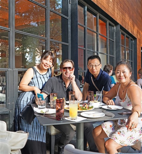 trace happy hour austin patio august