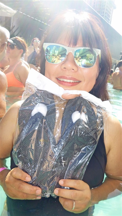 W Hotel Away Spa Austin flip flops pool 