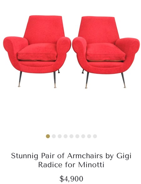 monotti chairs italian MCM 