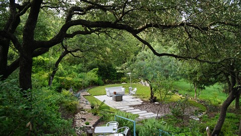 west lke hills modern back yard austin 78746