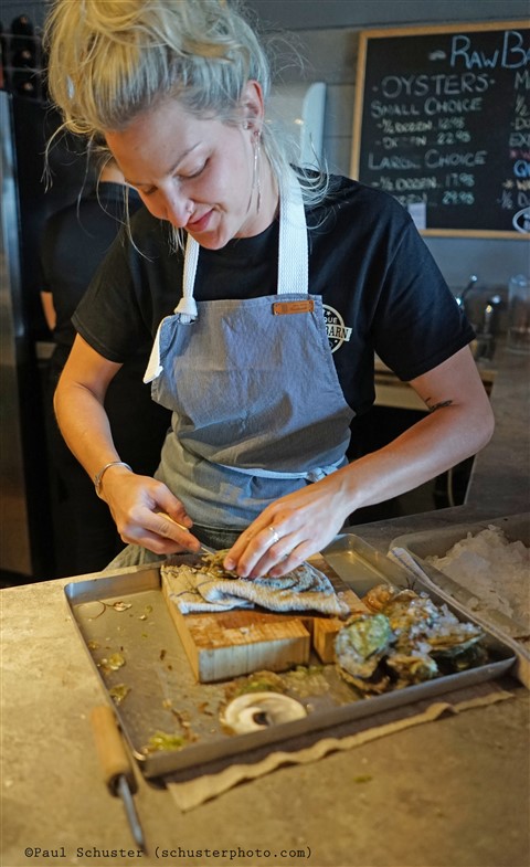 oyster barn malpeque pei cute shucker girl