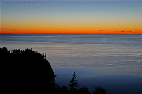 bay of fundy sunset from cliffside digby nova scotia