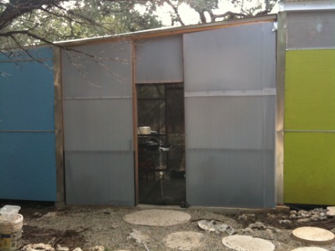 winter cabin polycarbonate wall