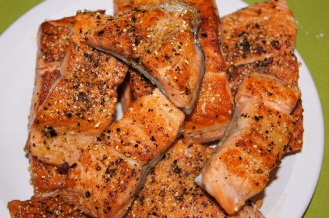 pan seared steelhead trout/salmon