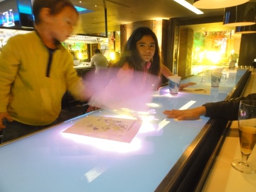 interactive bar at media bar and grill anatole-sort of lame interactive bar at media bar and grill anatole-sort of lame