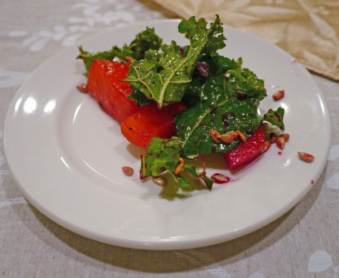 Christmas Kale and Beet Salad