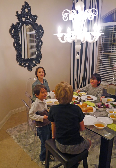 Christmas dinner kid's table
