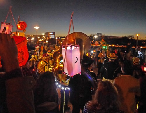 minor mishap marching band winter solstice 2013 let there be light lantern parade
