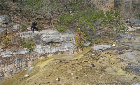 kat on rock at lost maples texas state park dec 2015