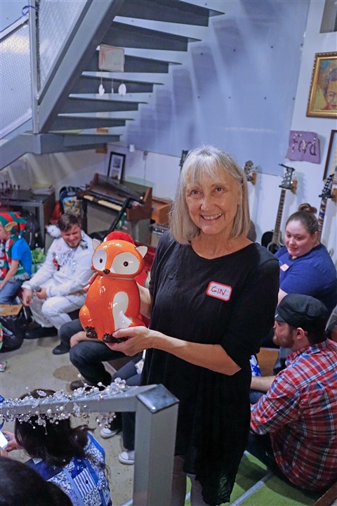 orange fox cookie jar