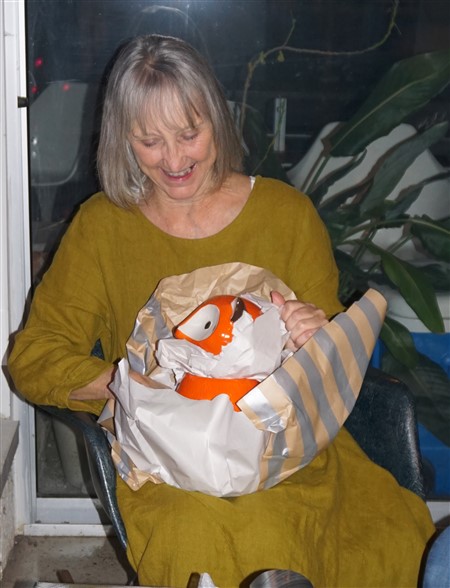 orange fox cookie jar