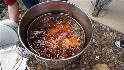 fried christmas turkey