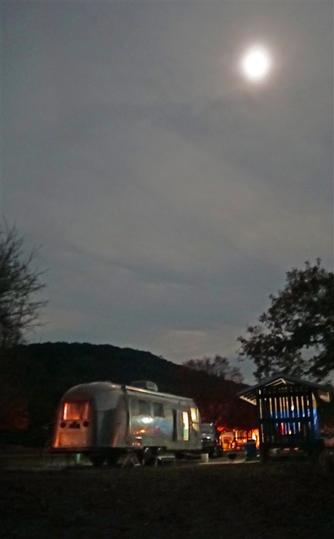 vintage airstream camp lost maples texas hill country