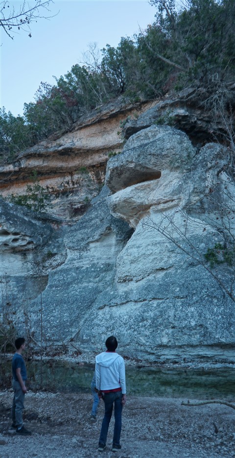 monkey rock lost maples camp texas dec 2018