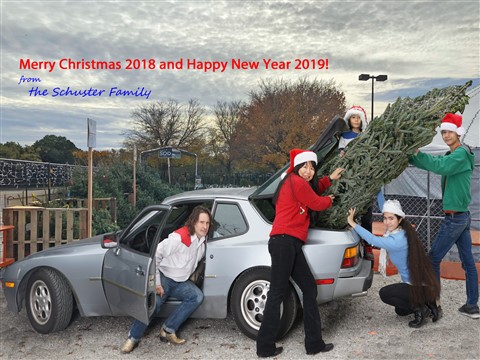 porsche 944 christmas card tree haul