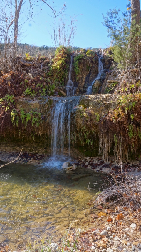 water falls lost maples state park texas