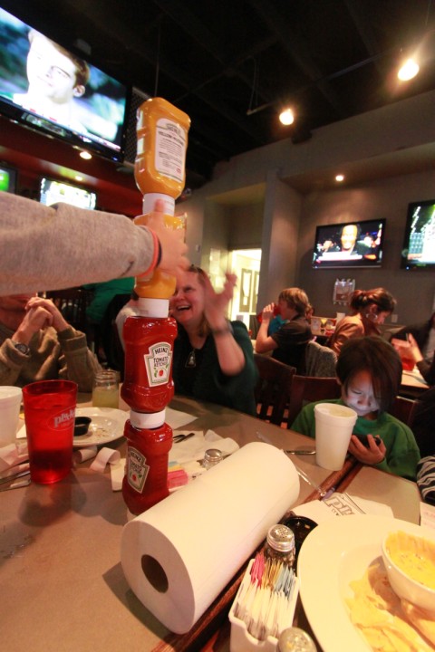 mustard and ketchup tower