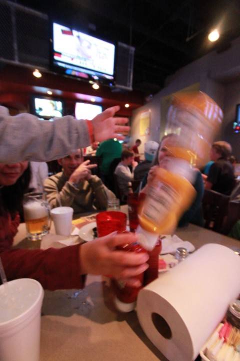 condiment crash at pluckers