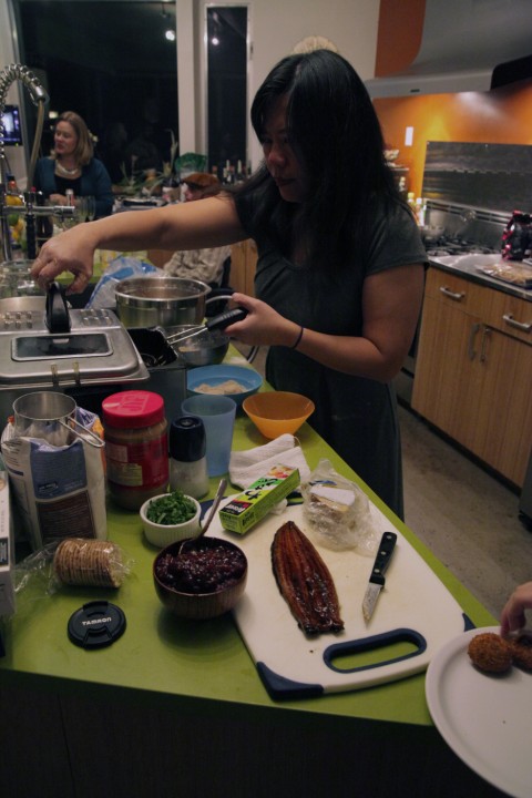 eel and wasabi balls