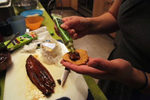 wasabi and eel (unagi)