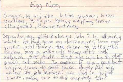 found eggnog recipe found eggnog recipe