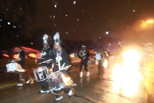 mardi gras marching band in the rain gemini parade 2012 mardi gras marching band in the rain gemini parade 2012