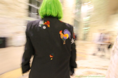 armani jacket with embroidered rooster cock patches