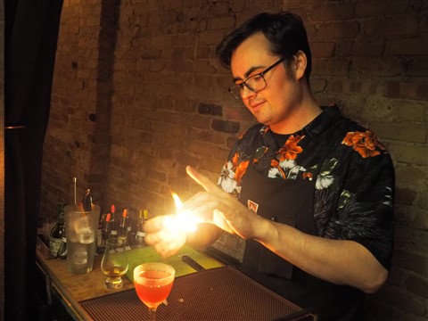 bar cart midnight cowboy modelling austin bar