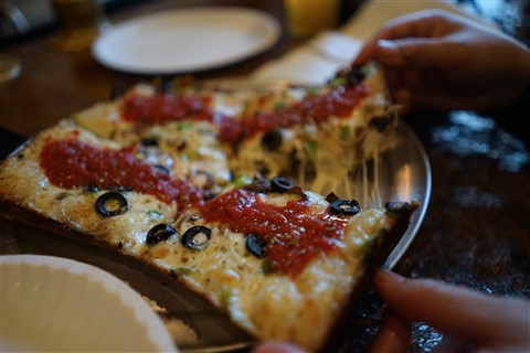 via 313 pizza at craft pride rainey street austin beer bar