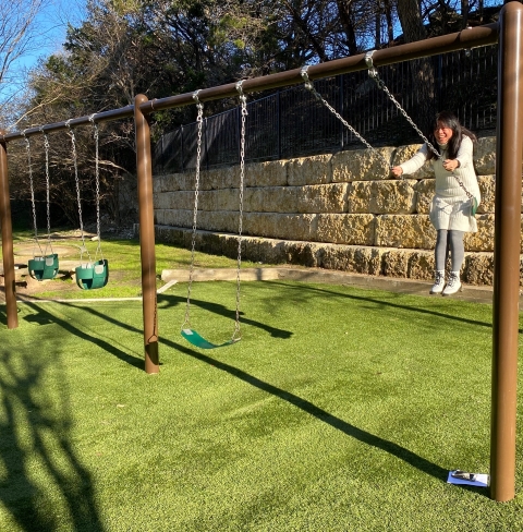 swingset at rollingwood park 78746 austin