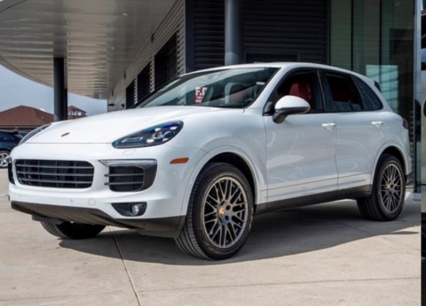white porsche cayenne