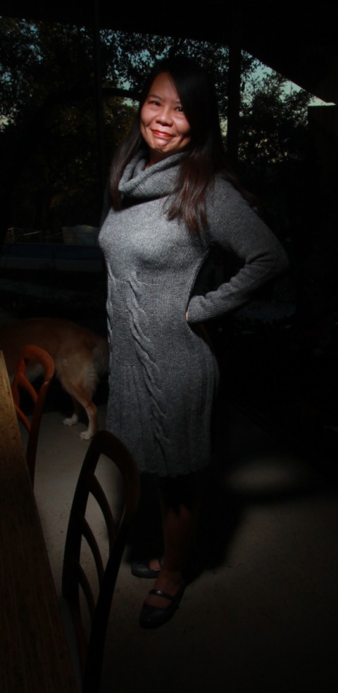 mrs. schuster in her new years eve dress  mrs. schuster in her new years eve dress