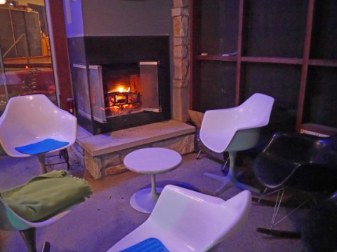 screen room fireplace west lake hills modern