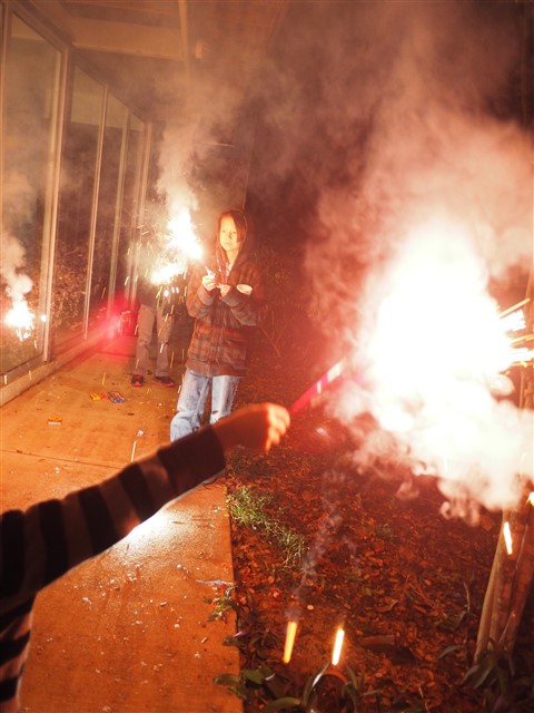sparklers on new years eve 