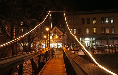 foot bridge over the lamouille river hardwick vermont vt